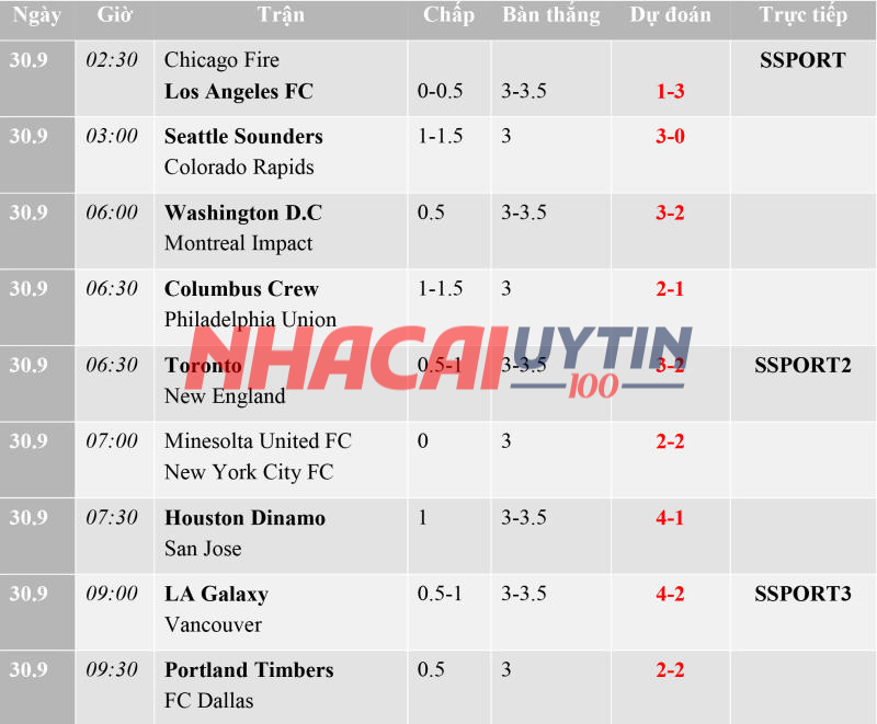 Có thể theo dõi lịch thi đấu giải bóng đá nhà nghề mỹ ở đâu?