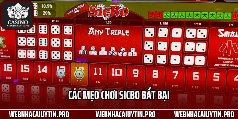 Các mẹo chơi Sicbo bất bại