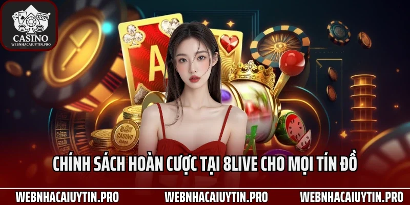 Chính sách hoàn cược tại 8Live cho mọi tín đồ