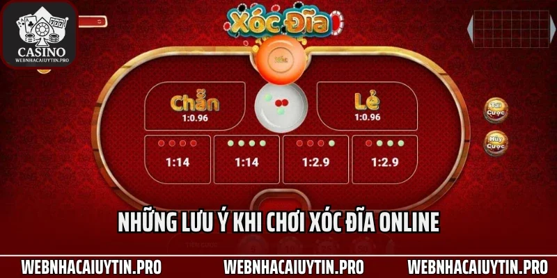 Những lưu ý khi chơi xóc đĩa online