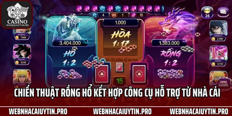 Chiến thuật Rồng Hổ kết hợp công cụ hỗ trợ từ nhà cái