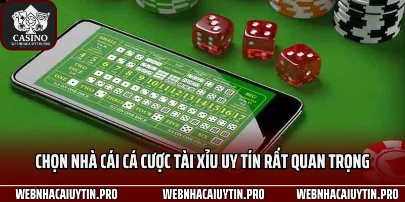 Chọn nhà cái cá cược tài xỉu uy tín rất quan trọng