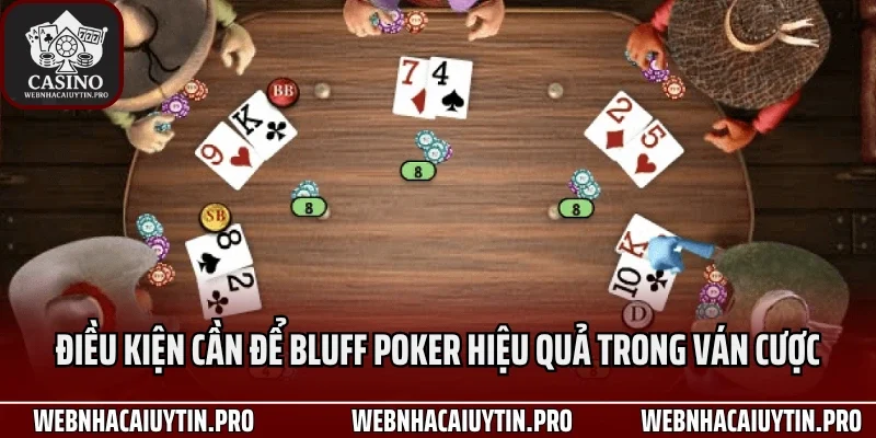 Điều kiện cần để bluff poker hiệu quả trong ván cược