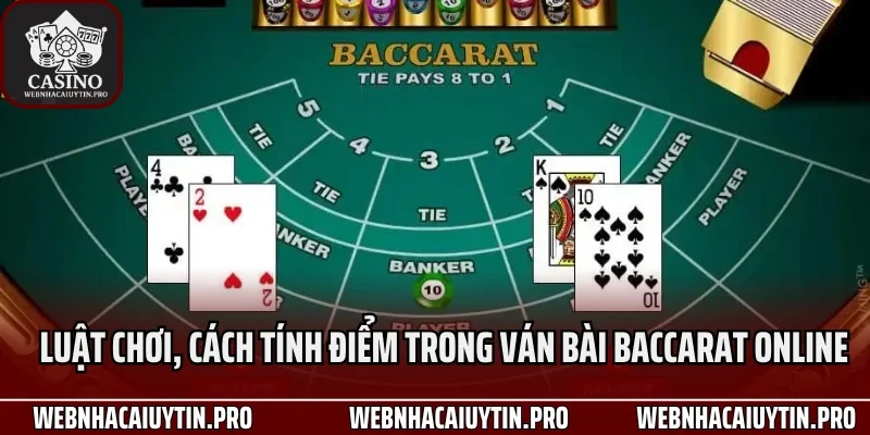 Luật chơi, cách tính điểm trong ván bài baccarat online