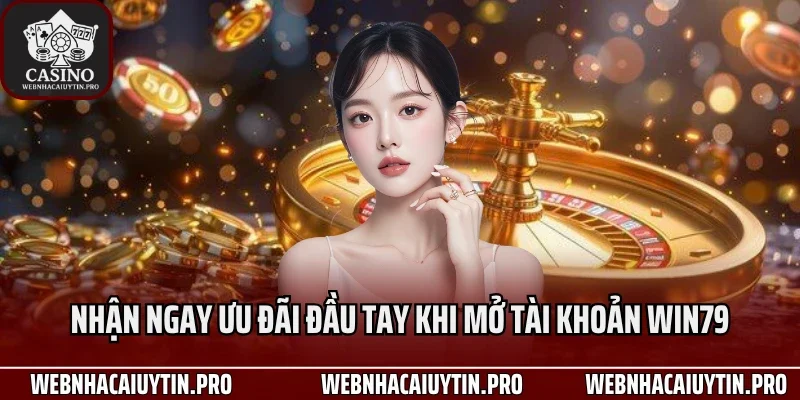 Nhận ngay ưu đãi đầu tay khi mở tài khoản Win79