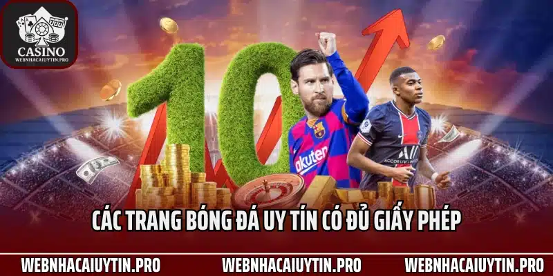 Các trang bóng đá uy tín có đủ giấy phép